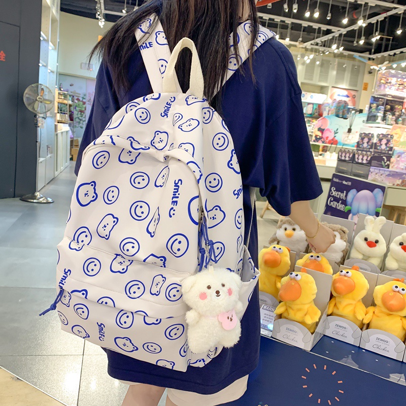 Balo đi học Prettyzys Hàn Quốc sức chứa lớn 14 inch cho cô gái tuổi teen
