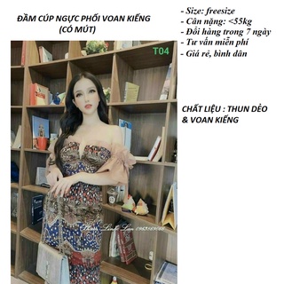 ĐẦM CÚP NGỰC PHỐI VOAN KIẾNG (CÓ MÚT) QUÁ ĐẸP