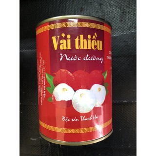 Thùng 12 lon Vải Thiều Nước Đường Đặc Sản Thanh Hà