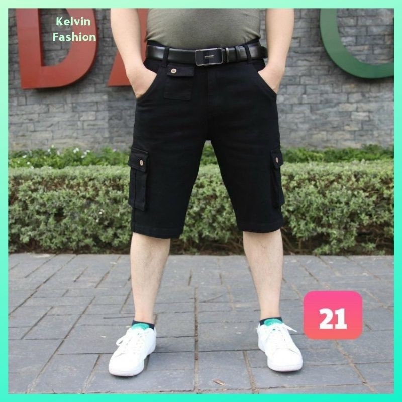 Quần Sọt Nam mẫu mới 💎FreeShip💎 Quần Short Kaki Nam chất vải co giãn dày dặn phối túi hộp Kelvin Fashion - QSKK5