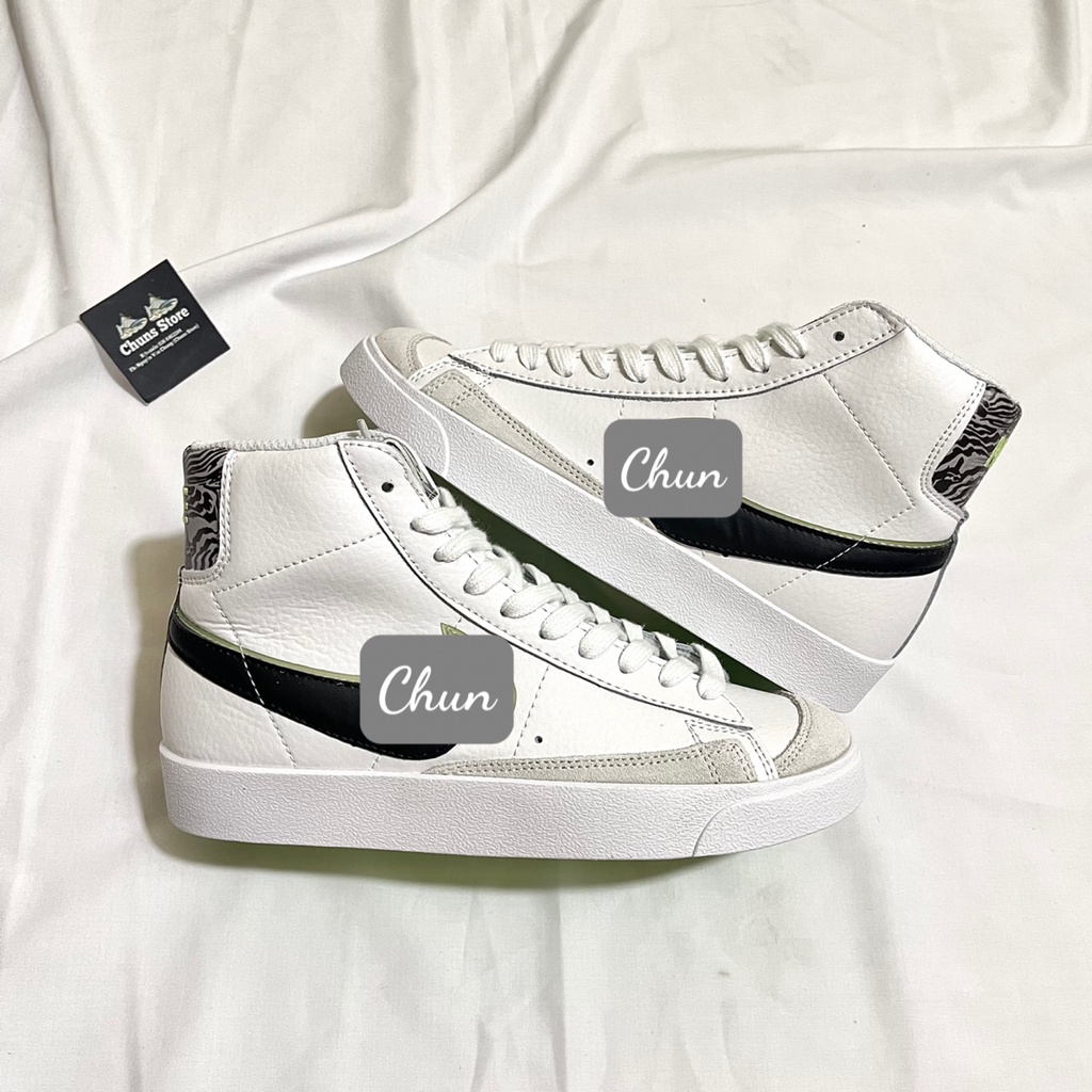 giày blazer mid 77 cao cổ trắng xanh cao cấp