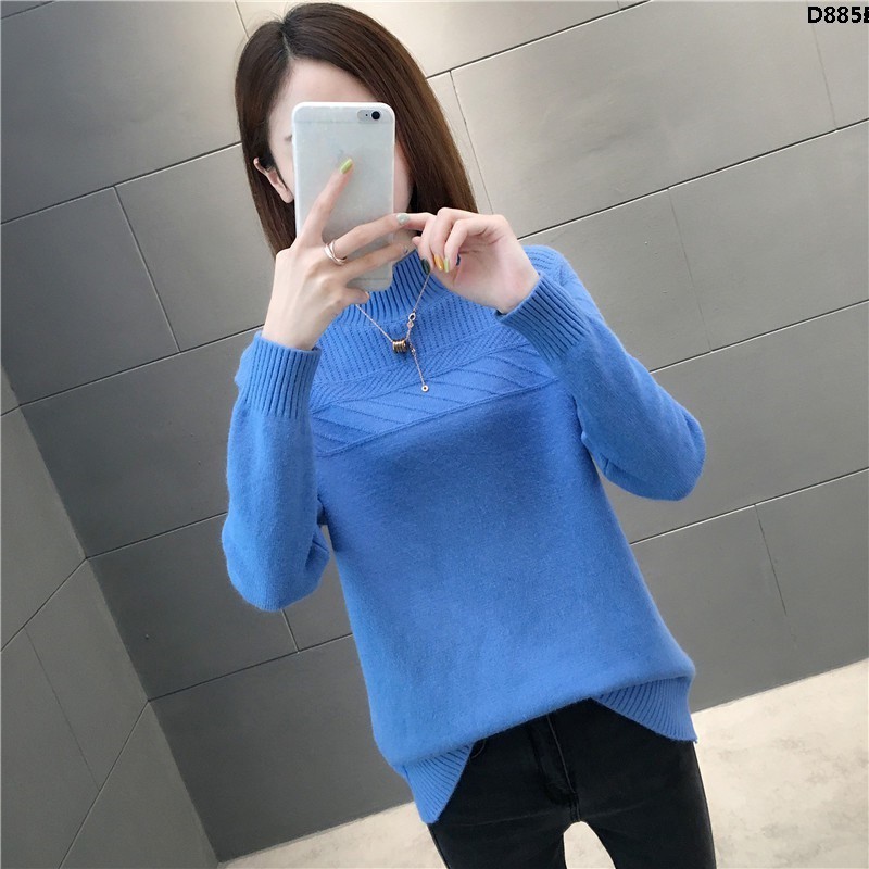 Áo Sweater Dáng Rộng Kẻ Sọc Ngang Trẻ Trung Phong Cách Thu Đông Hàn Quốc