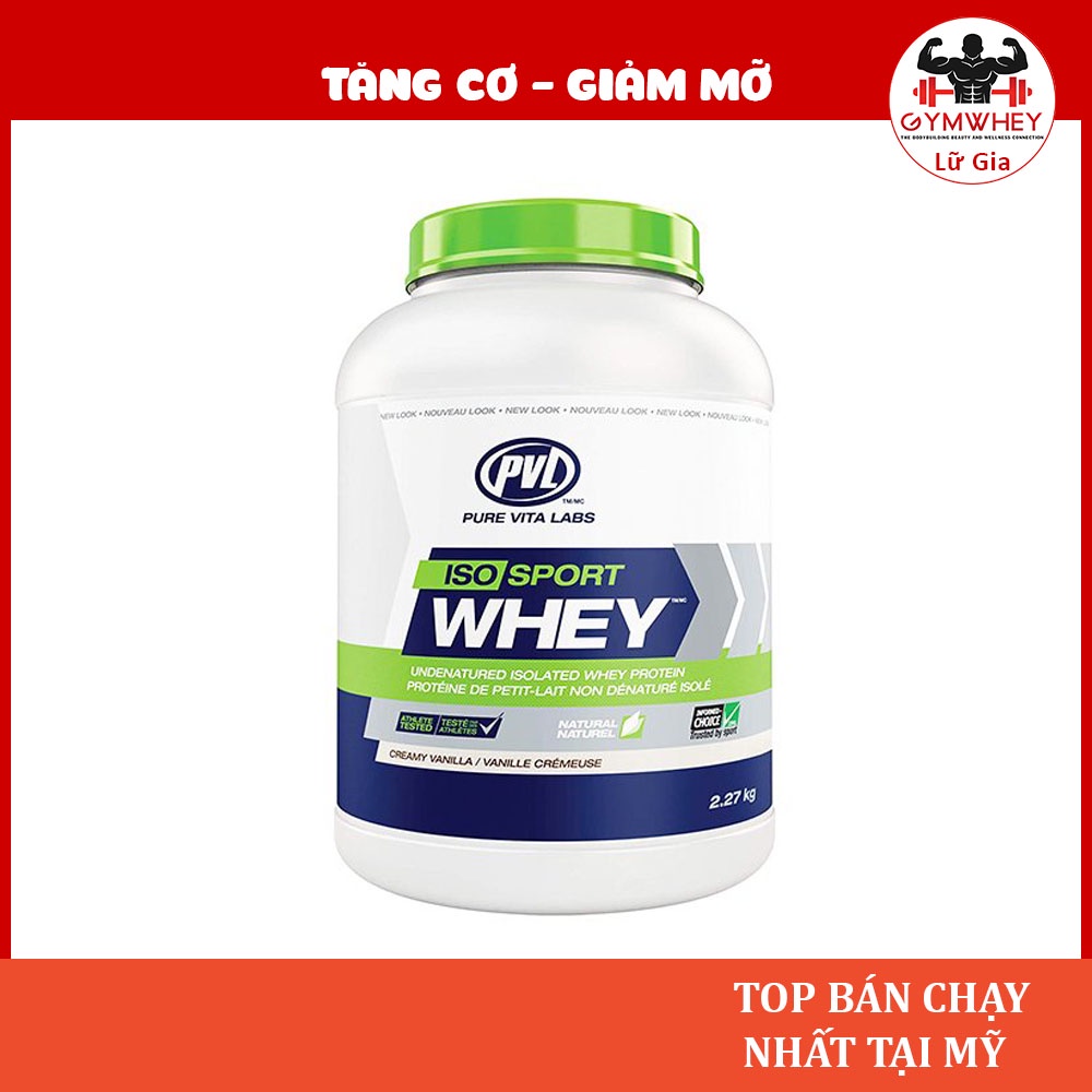 PVL Iso Sport Whey Thực Phẩm Bổ Sung Thúc Đẩy Phát Triển Cơ Nạc 5Lbs (2.27kg)
