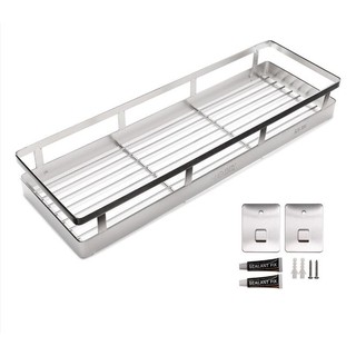 Kệ gia vị Inox 304 Nanichino dán tường gạch men-kèm keo dán và đinh ốc - có 3 kích thước 30-40-50cm