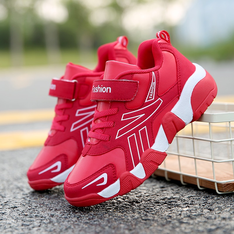 Giày Thể Thao Phối Lưới Da 2 Kiểu Siêu Nhẹ Thời Trang Cho Bé Size 28-37