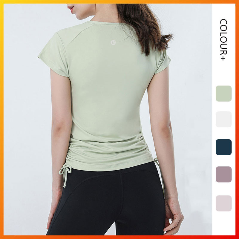 Lululemon Áo Thun Thể Thao 5 Màu Cho Nữ