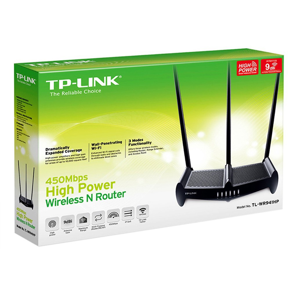 Tplink WR941HP - Bộ Phát Wifi Công Suất Cao 450Mbps Hàng chính hãng