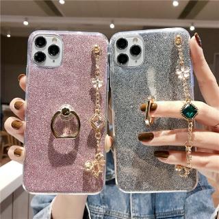 Ốp lưng họa tiết hoa có dây đeo cổ tay cho iPhone 11 Pro Max XS Max XR X 5S 6 Plus 6S Plus 7 Plus 8 Plus