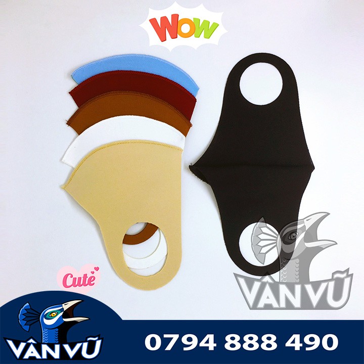 5 Cái Khẩu Trang Vải Poly 3D Thời Trang, Dùng Lại Sau Khi Giặt, Thoải Mái Co Dãn
