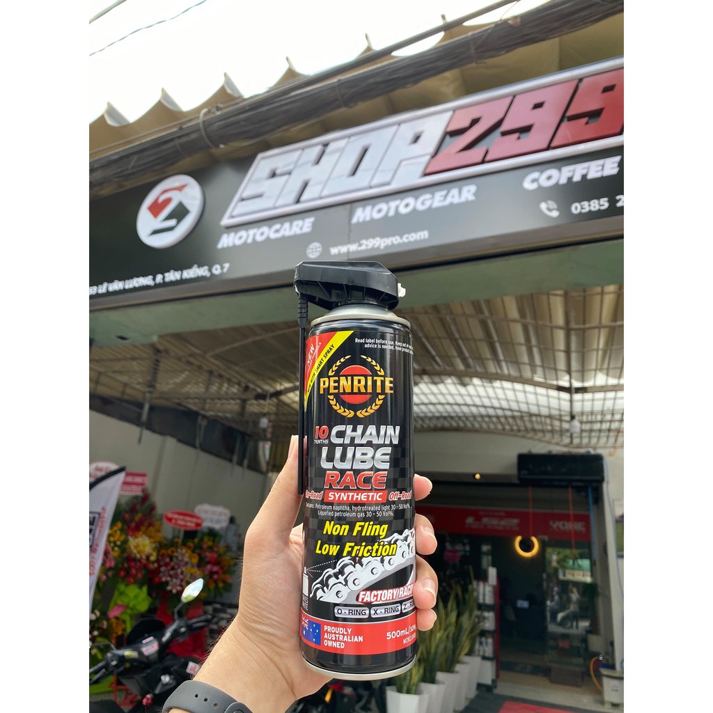 Dưỡng sên không văng PENRITE 10 TENTHS CHAIN LUBE RACE 500ML