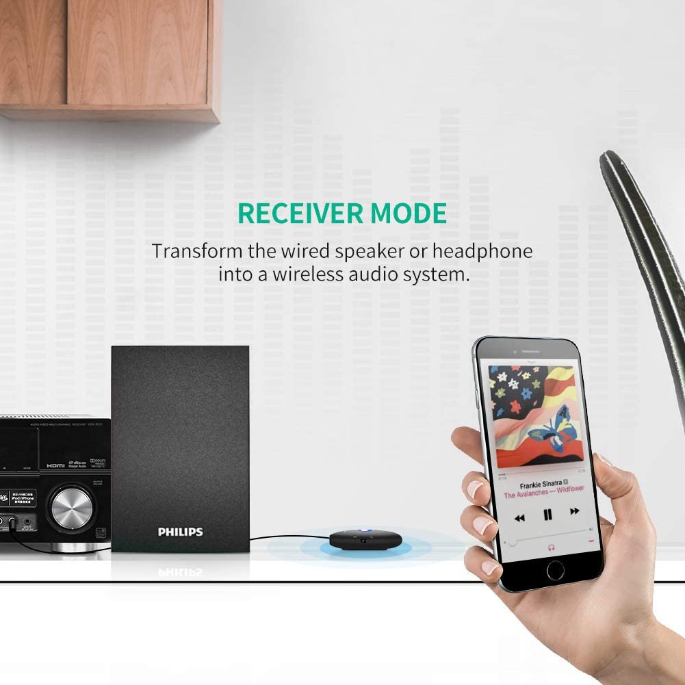 Bộ thu phát Bluetooth 5.0 hỗ trợ aptX Cao Cấp, cổng kết nối audio 3.5mm UGREEN CM108 40762