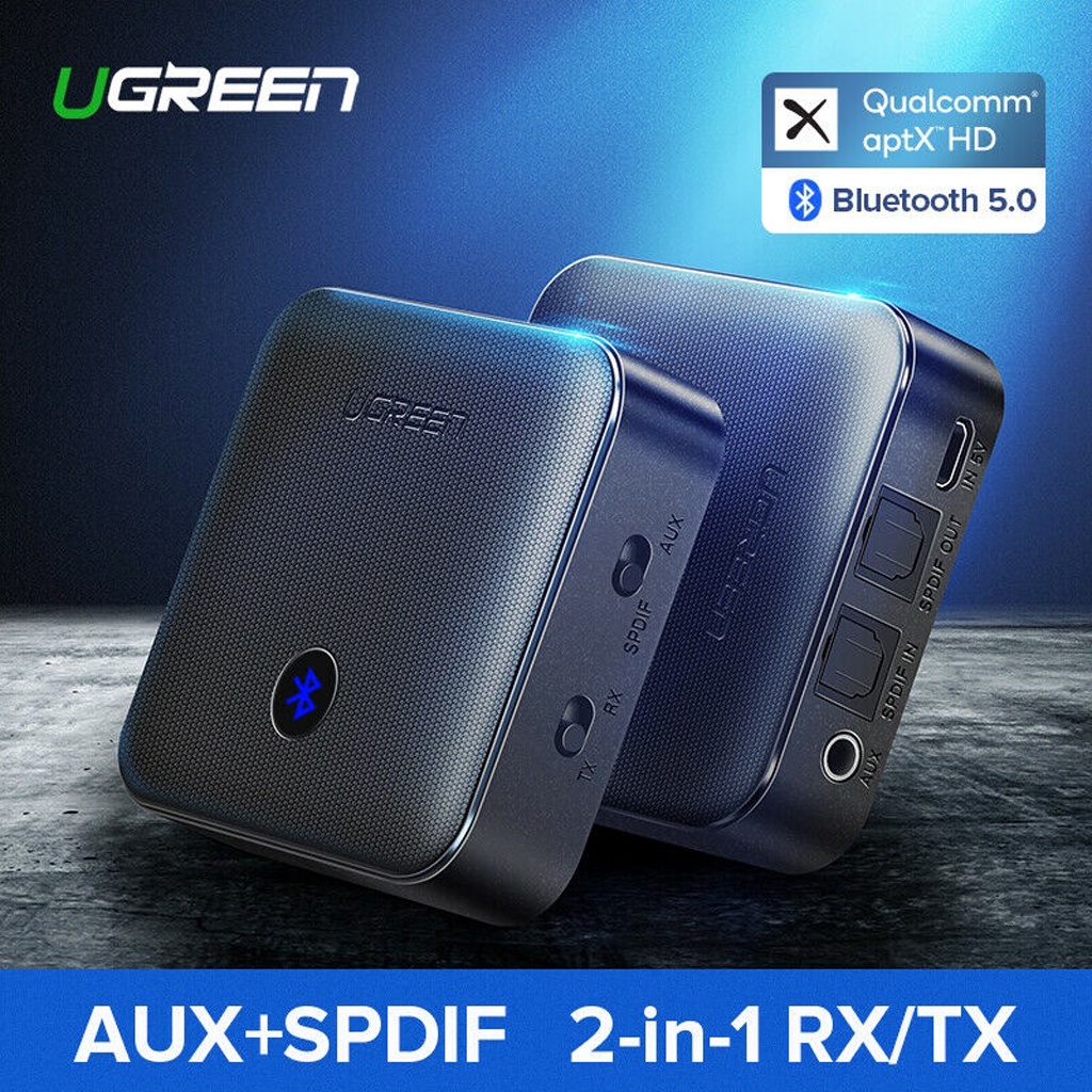 [Mã ELHACE giảm 4% đơn 300K] Bộ Thu Phát Âm Thanh Bluetooth 5.0 Hỗ Trợ APTX Chính Hãng Ugreen 70158 Cao Cấp