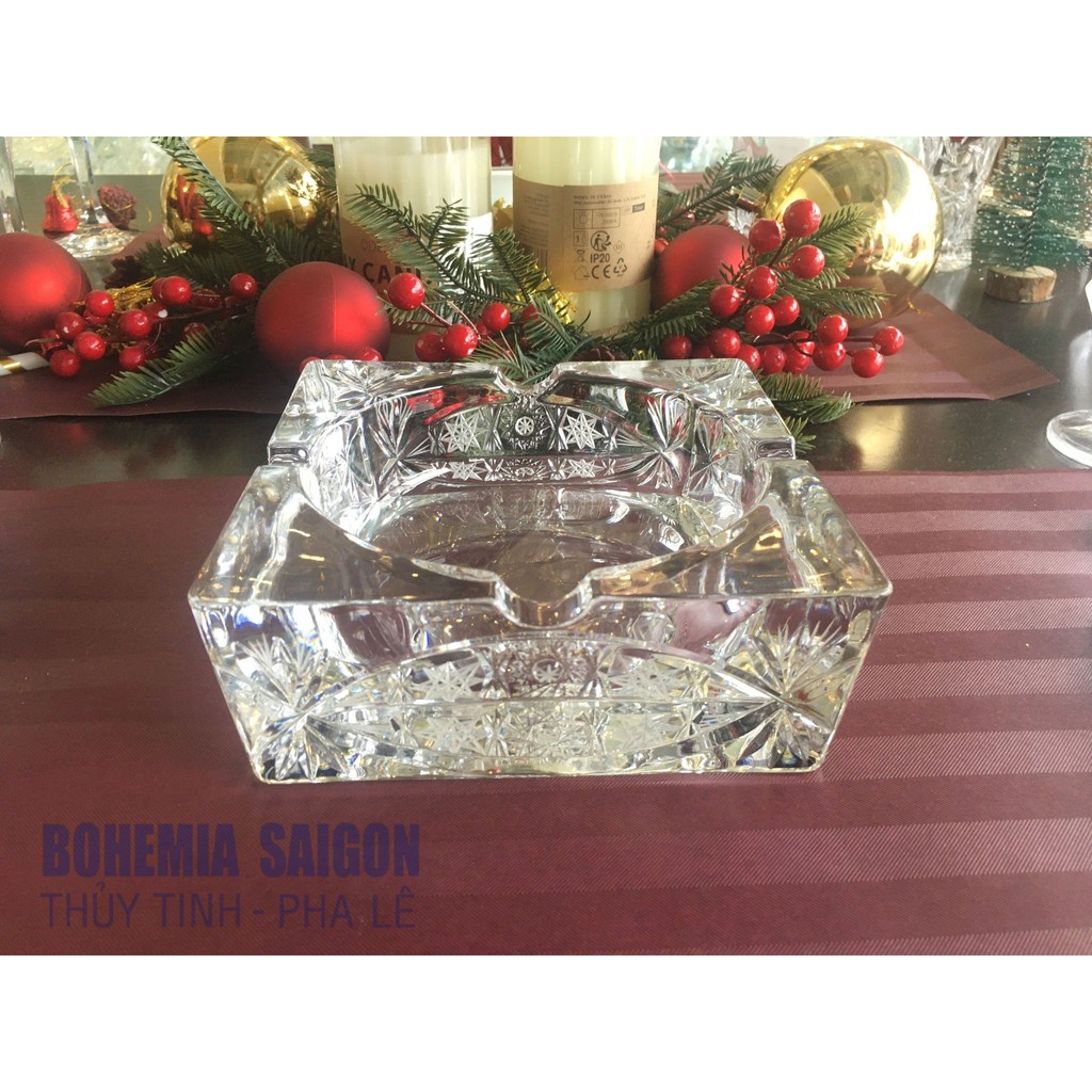 Gạt tàn pha lê Tiệp khắc - Ashtray