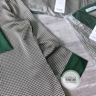 ⚡️BÁN SỈ⚡️Áo Sơ mi lụa viền xanh