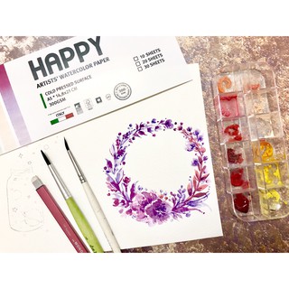 Giấy vẽ màu nước Happy 300gsm