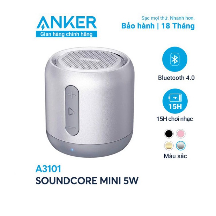 TẶNG QUÀ  Loa bluetooth ANKER SoundCore Mini Stereo - A3101 TẶNG QUÀ