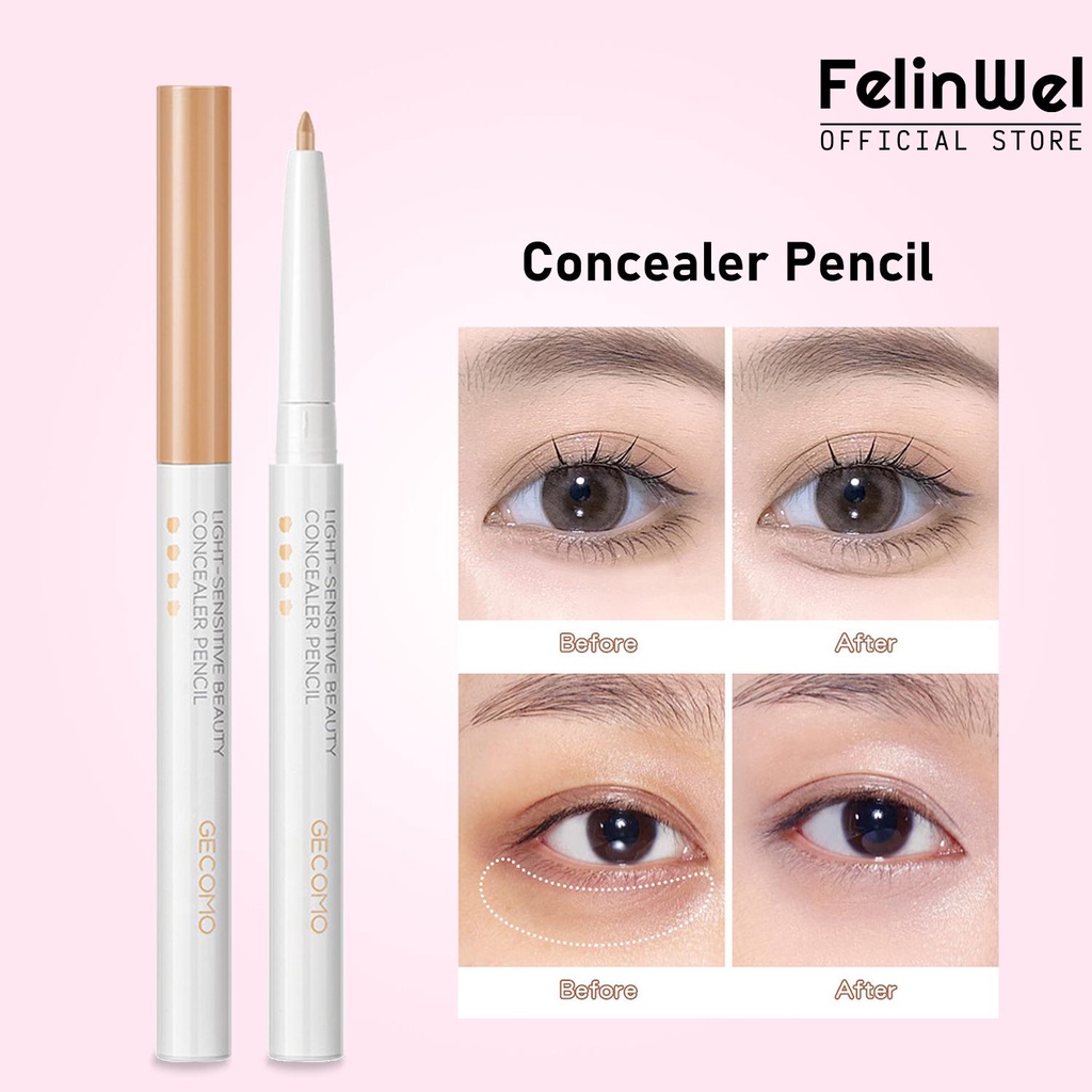FelinWel- Bút Che Khuyết Điểm GECOMO Che Phủ Toàn Diện Tạo Khối Màu Sáng Tự Nhiên Nhẹ Nhàng Lâu Trôi