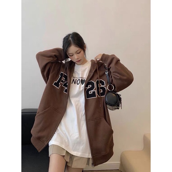 Áo Khoác Nỉ Bông Hoodie Zip F426 Unisex Nam/Nữ  ZZ_Ulzzang