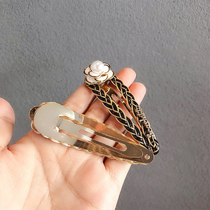 Kẹp Tóc Nhỏ Bằng Da Dệt Tay Hình Hoa Trà Có Mùi Thơm Cho Đầu Kẹp C