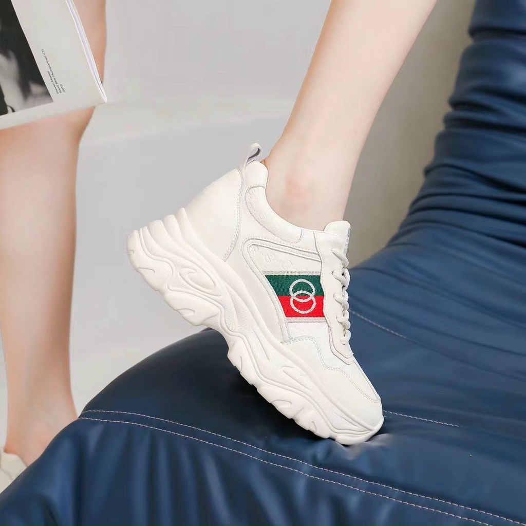 Giày nữ giày thể thao nâng đế hàng qccc chất da mềm siêu xịn Hàng full box bill