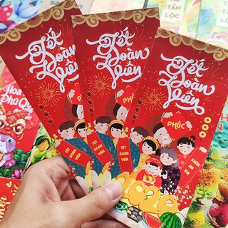 [ SIÊU SALES GIÁ XƯỞNG] combo 10 bao lì xì giá 6k mẫu MS001 (SHOP CÓ 24 MẪU)
