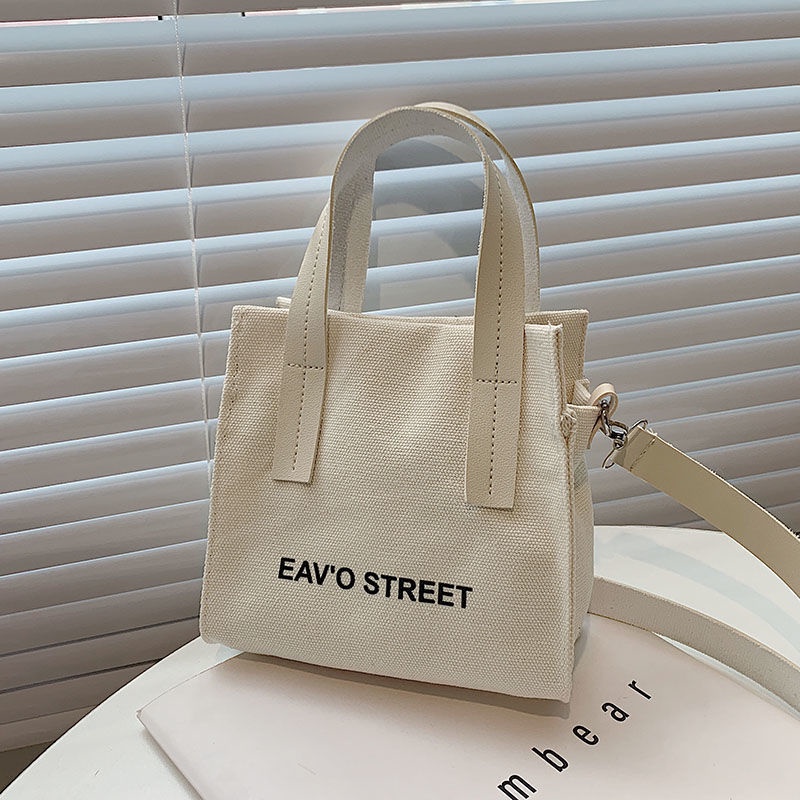 Túi Xách Canvas Màu Sắc Đơn Giản Thời Trang 2022 Cho Nữ