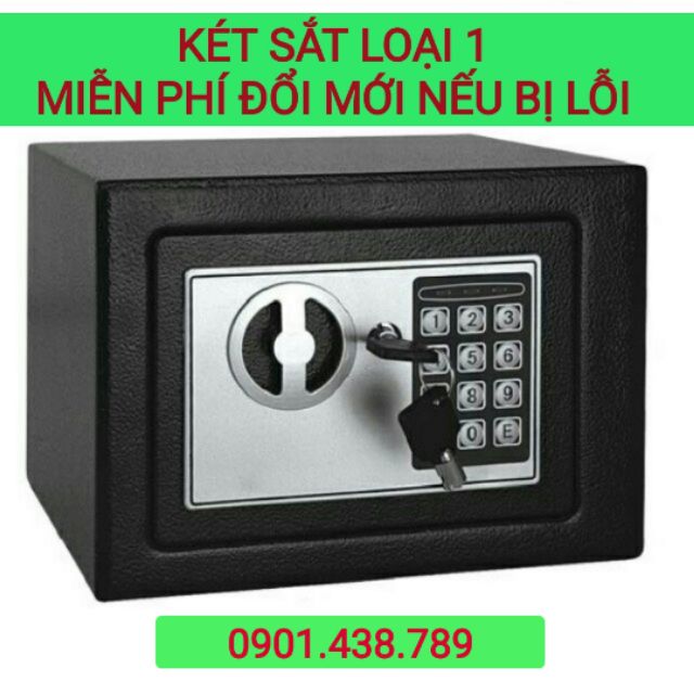 KÉT SẮT MINI KHÓA MÃ SỐ ĐIỆN TỬ , CHỐNG CHÁY NỔ