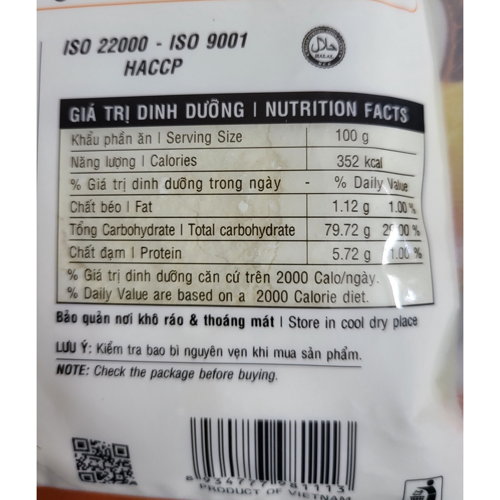[Túi 500g] BỘT BÁNH XÈO CỐT DỪA [VN] TÀI KÝ Vietnamese Coconut Pancake mix (halal)
