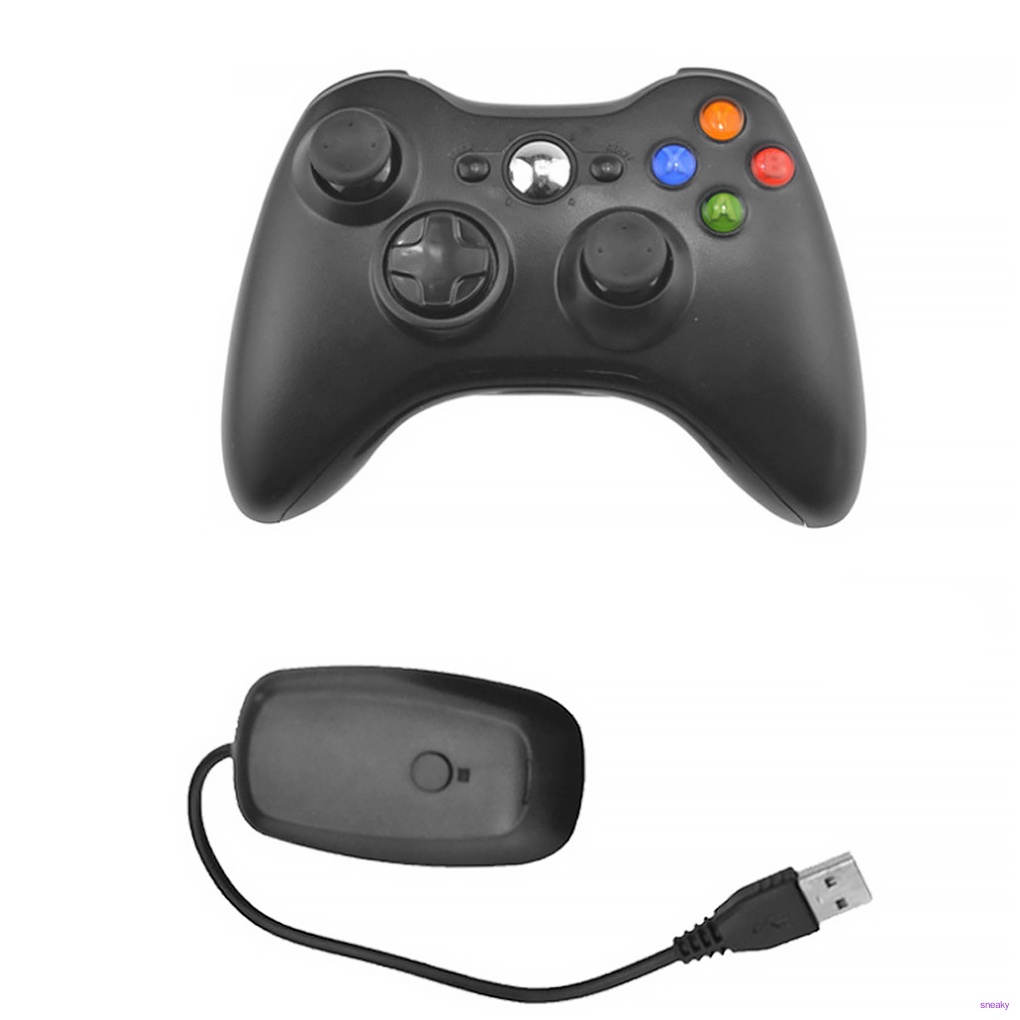 SNEaky Wireless Gamepad Shock Game Controller 2.4G Remote Joystick Receiver for Xbox 360 for Windows 7 8 10