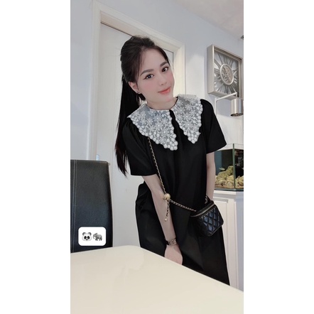 Váy đen dáng xuông