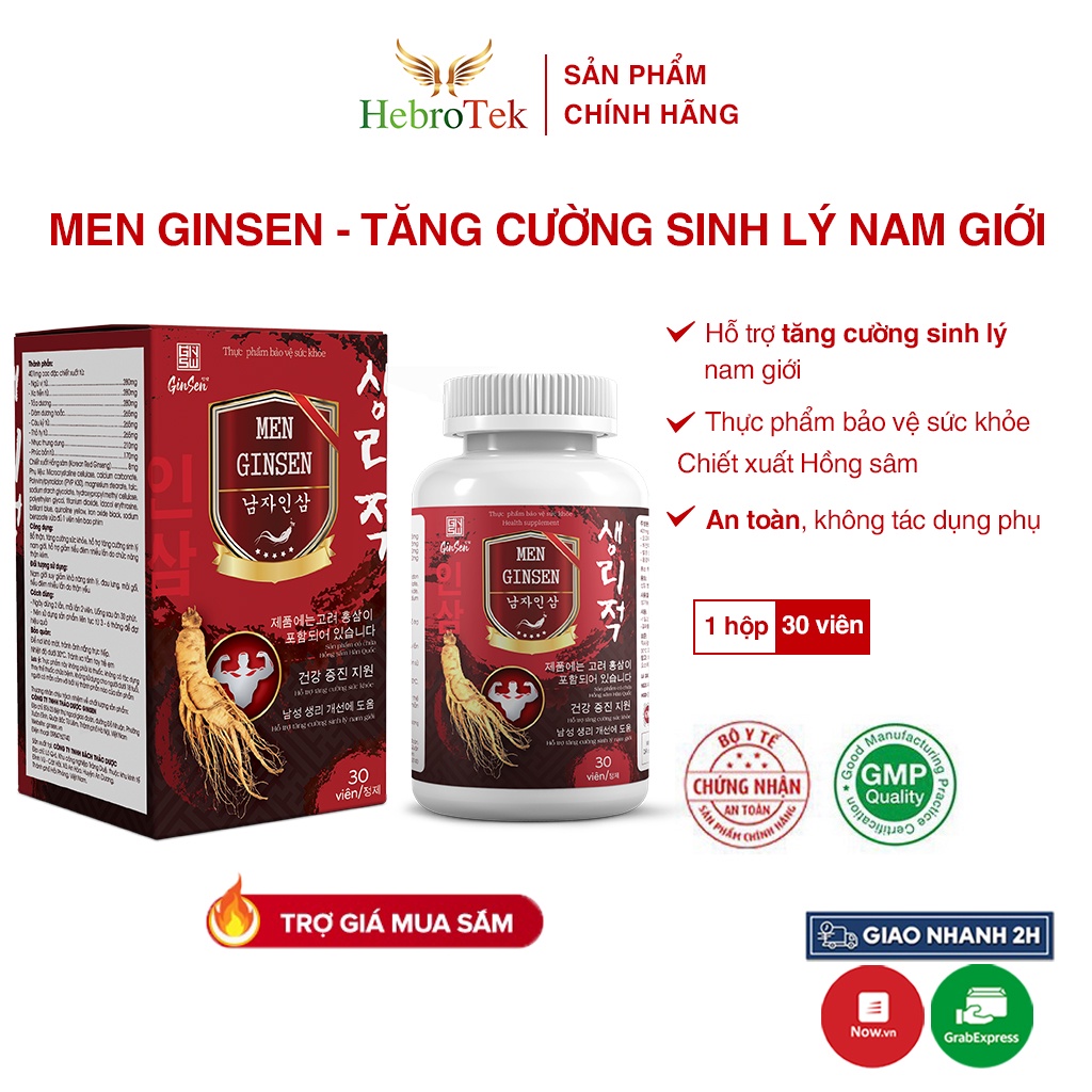 Thực Phẩm Bảo Vệ Sức Khỏe MEN GINSEN - Hỗ Trợ Tăng Cường Sinh Lý Nam Giới