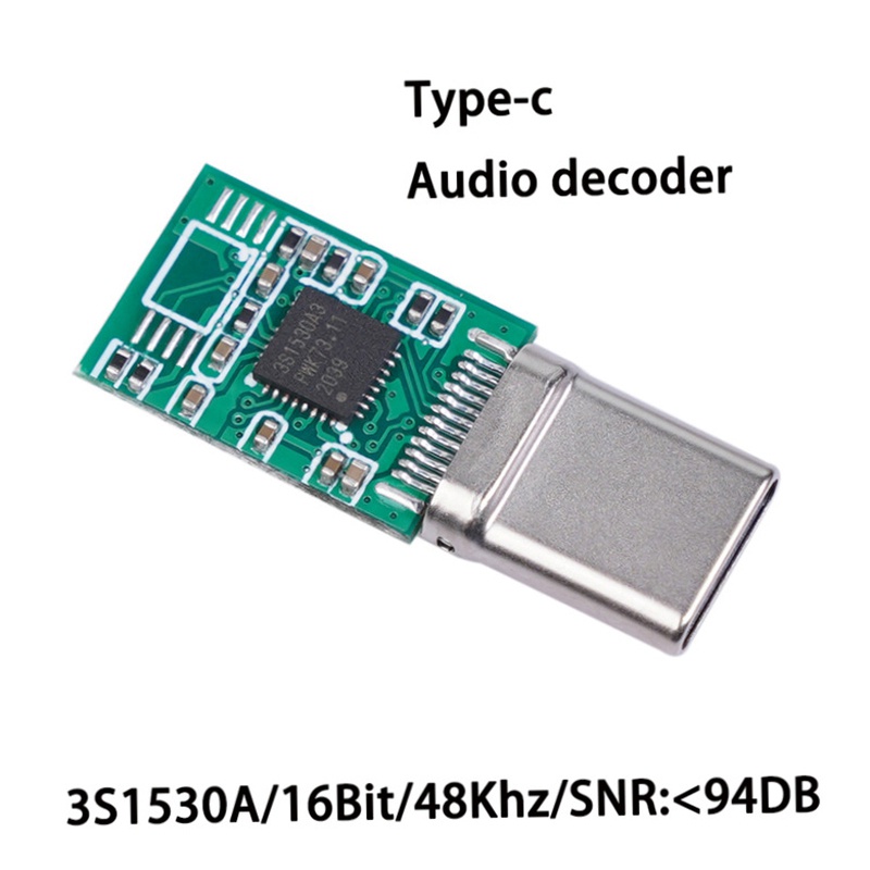 Bộ chuyển đổi tai nghe âm thanh kỹ thuật số type-c 16bit chất lượng âm thanh không mất chất lượng dac giải mã card âm thanh amp diy cho thiết bị thông minh