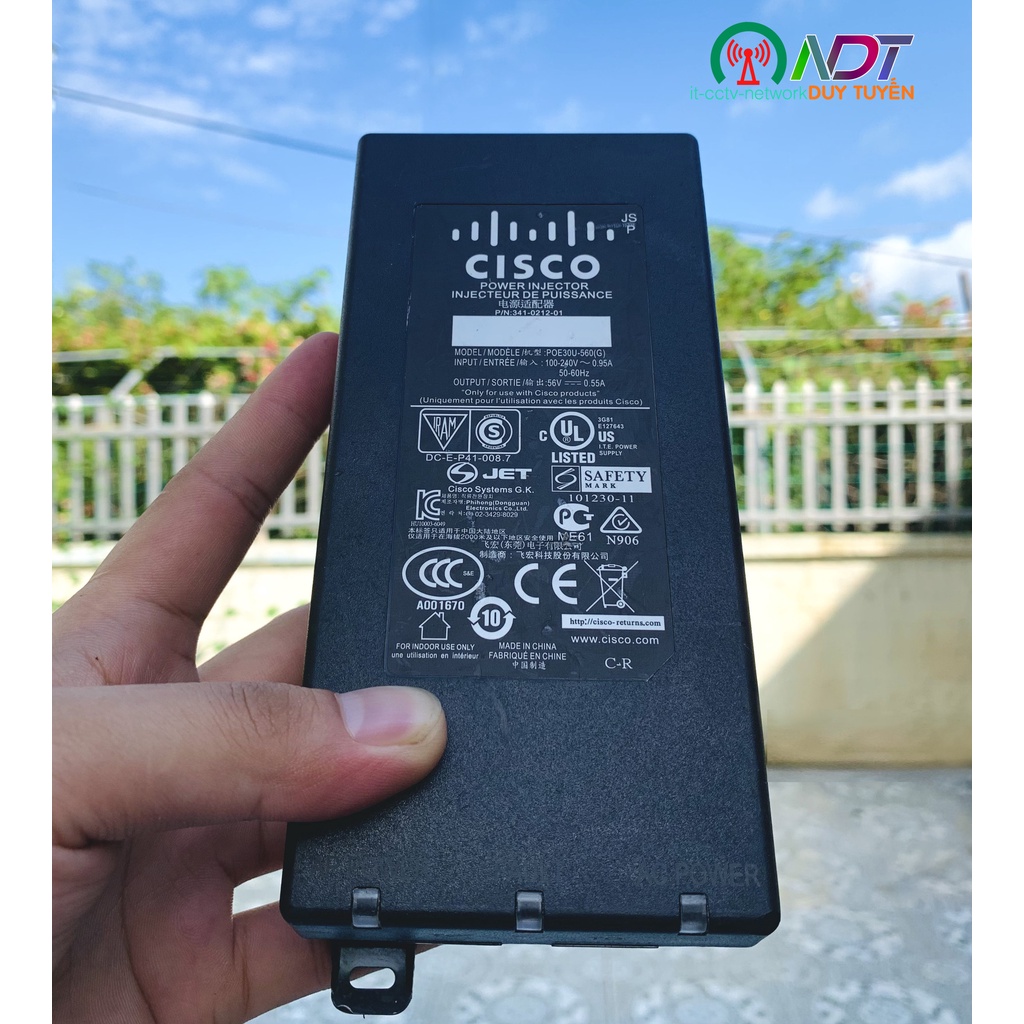 ✅ POE 56V 0.55A Chuẩn /Af - Cisco Aironet AIR-PWRINJ4 - Bộ Cấp Nguồn POE Cho Thiết Bị Phát Sóng Wifi