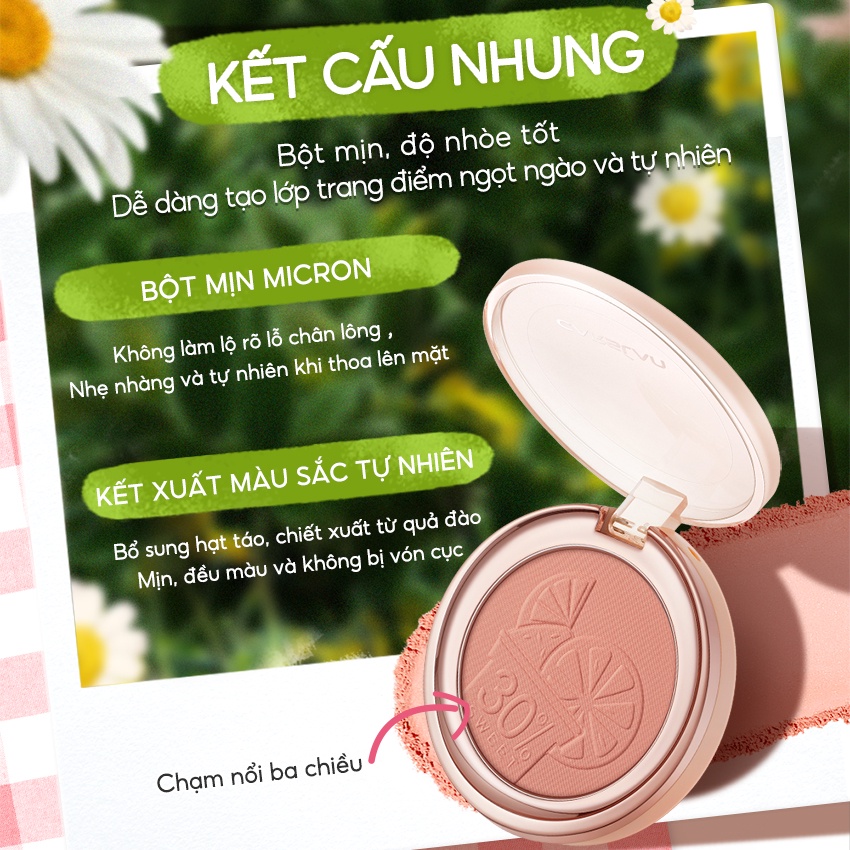Phấn má Carslan màu sắc tùy chọn phong cách ngọt ngào trang điểm xinh xắn 6g