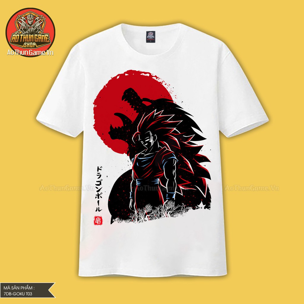 Áo thun Anime Songoku T03 Dragon Ball Z chính hãng giá xưởng có size Goku cho trẻ em bé trai và bé gái / AoThunGameVn