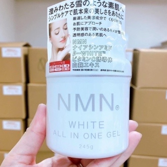 Gel dưỡng ẩm sáng da NMN White All-in-One 245g - Nội Địa Nhật