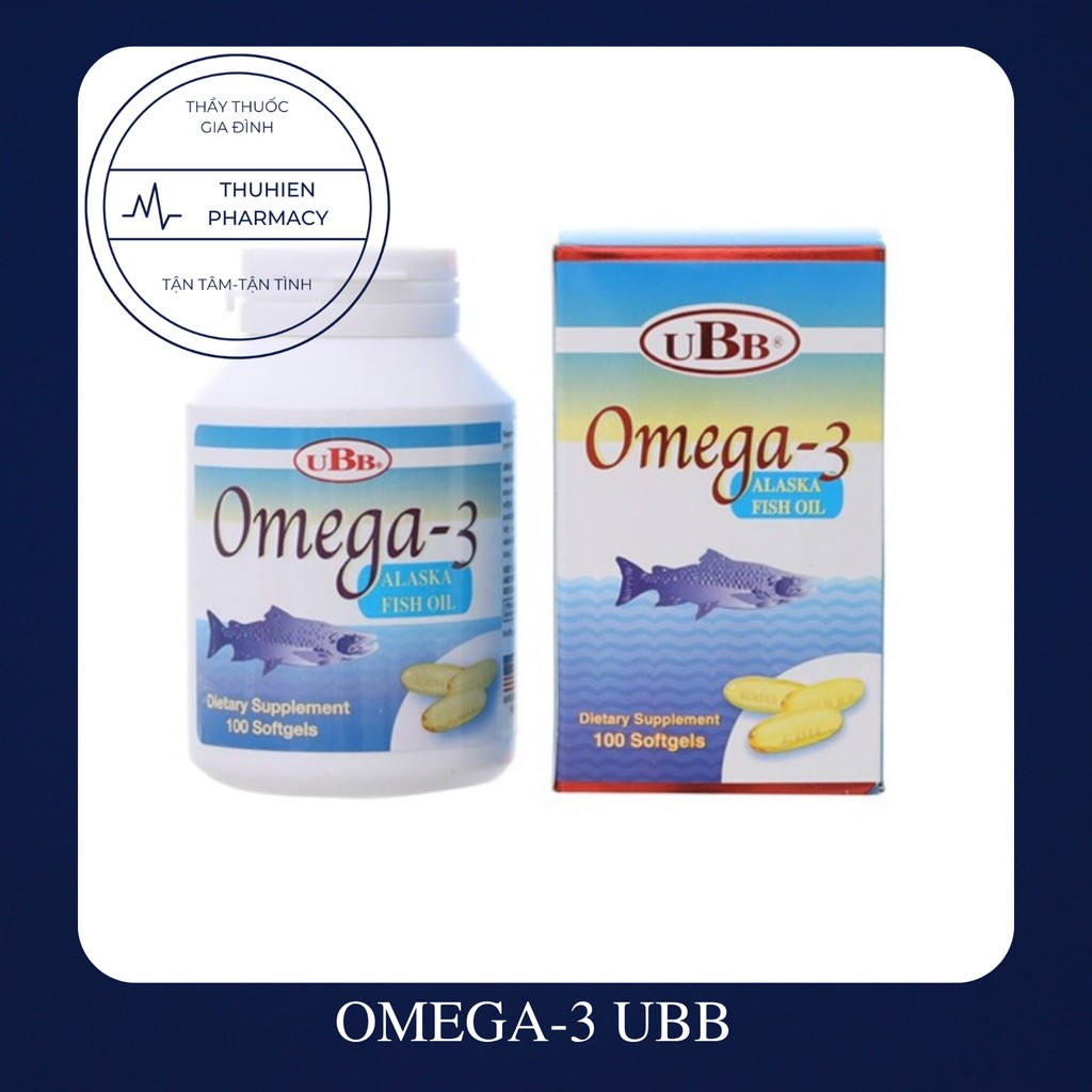 [Date mới nhất] OMEGA-3 UBB viên sáng mắt và tăng cường thị lực (Lọ 100 viên)