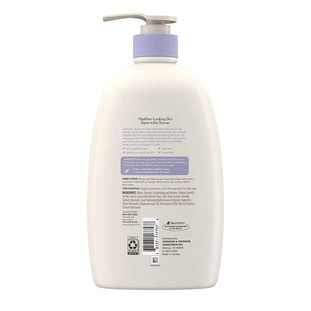 [USA] Sữa tắm thư giãn AVEENO Stress Relief Lavender Scented | BigBuy360 - bigbuy360.vn