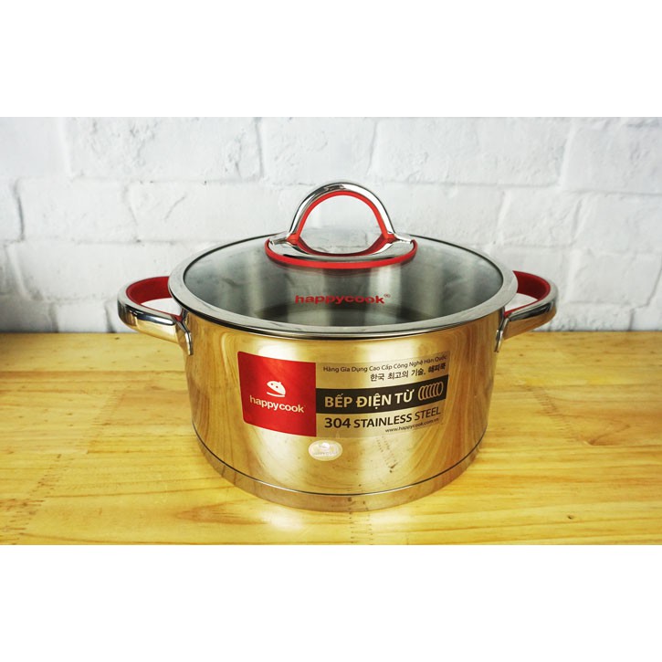 Nồi inox 3 đáy 24 cm Happycook HC-24AR