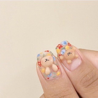 móng úp gấu, thỏ gel nổi