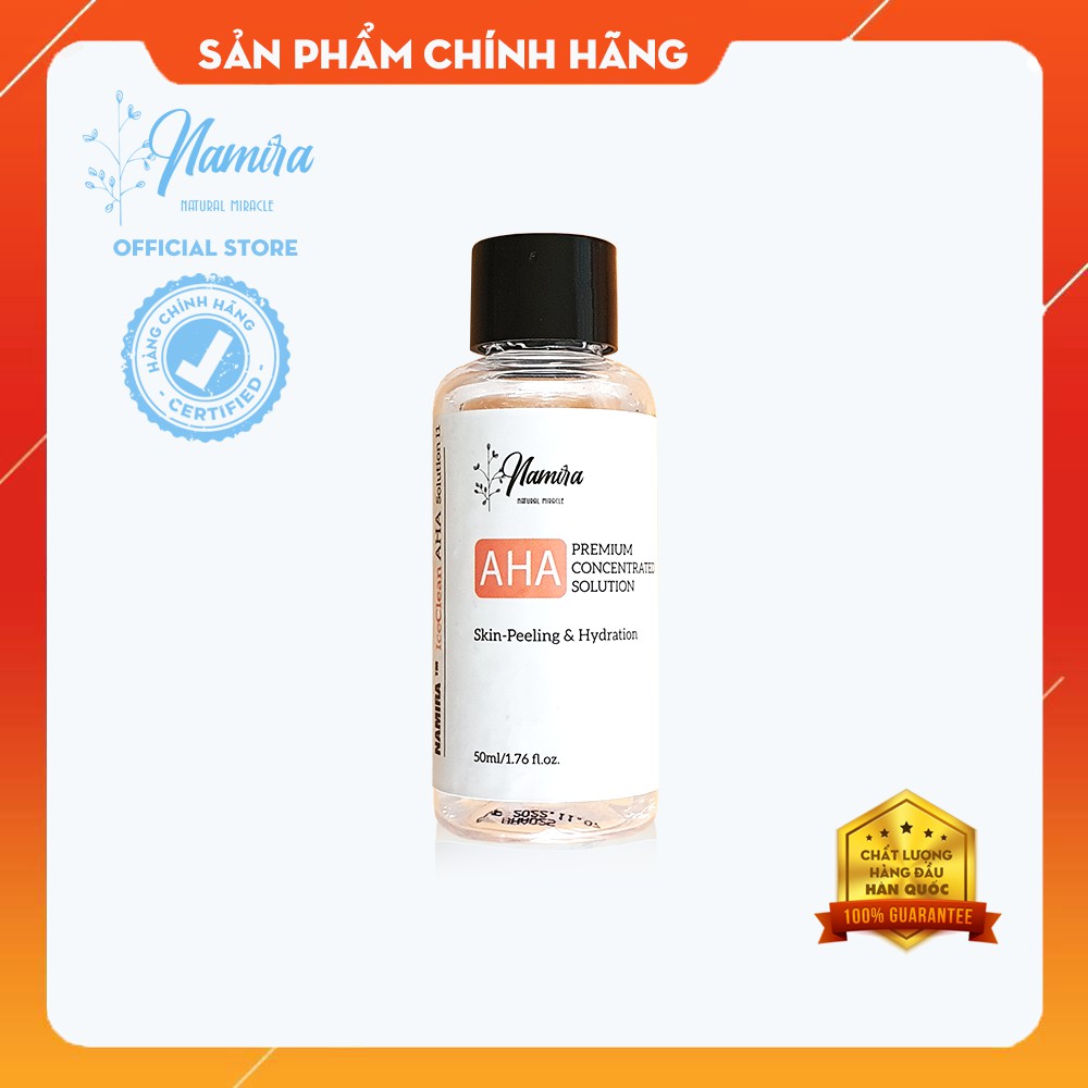 Tẩy Tế Bào Chết AHA Iceclean Namira - Dung Dịch Tẩy Da Chết Dịu Nhẹ - Giảm Mụn - Làm Đều Màu Da 50ml