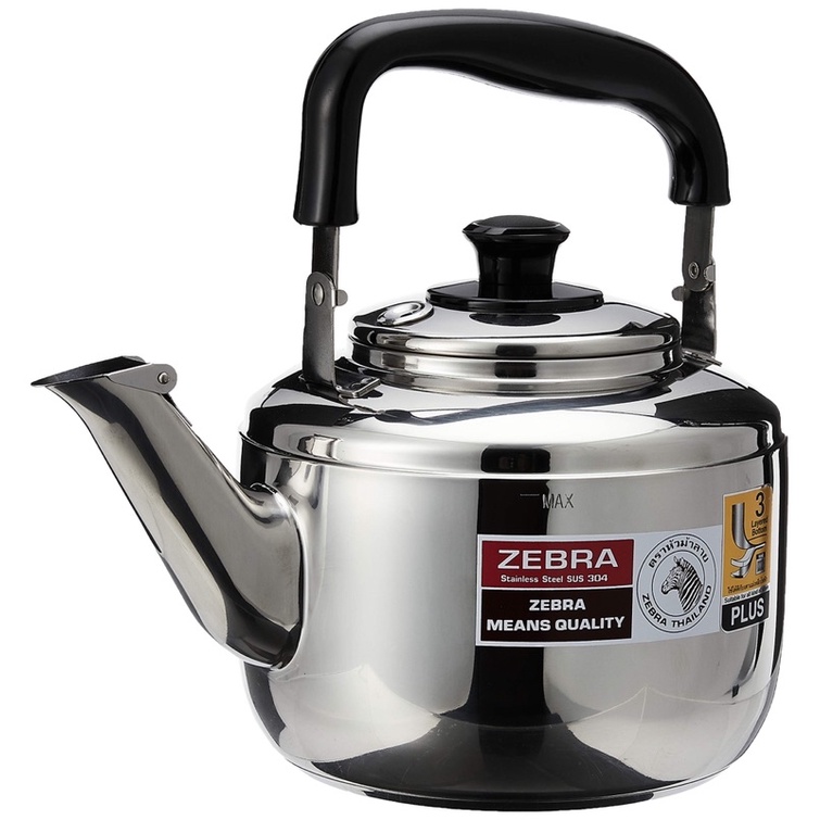 Ấm đun nước inox 304 Cao cấp ZEBRA Century Plus (Có reo)- 3 đáy chuyên dùng cho bếp từ