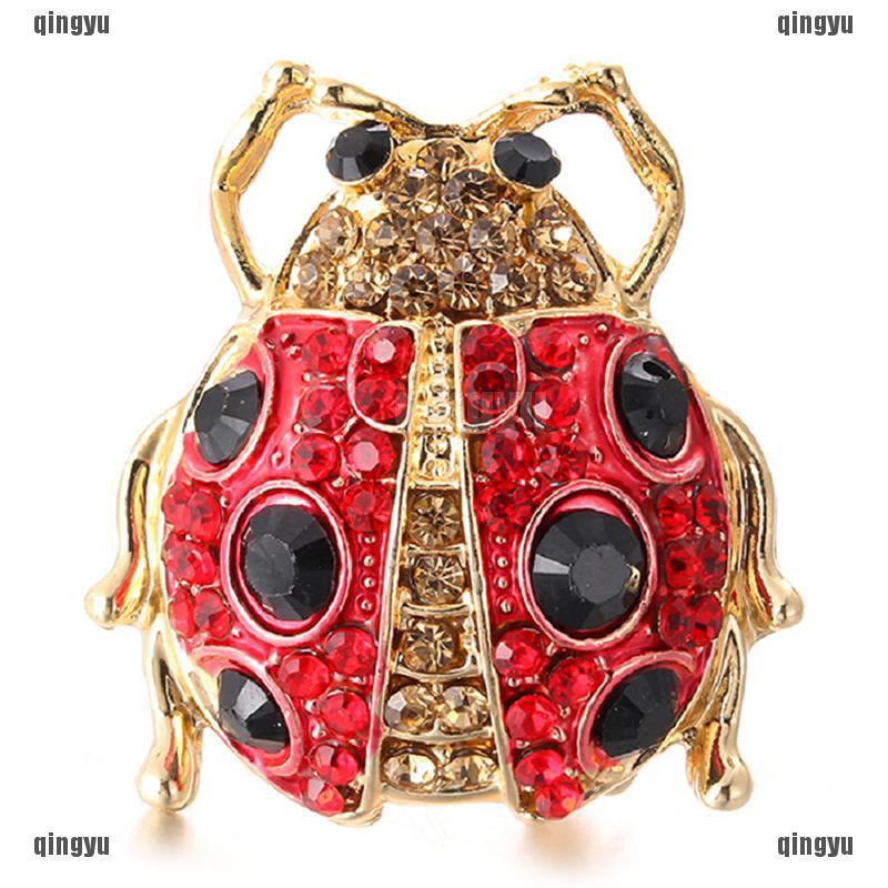 ❤❤ Ghim Cài Áo Hình Côn Trùng Đính Đá Pha Lê Tráng Men Dễ Thương