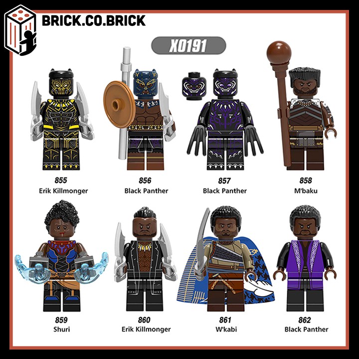 Người Báo Đen Black Panther Đồ chơi lắp ráp minifigures và non lego siêu anh hùng super heroes marvels dc X0191