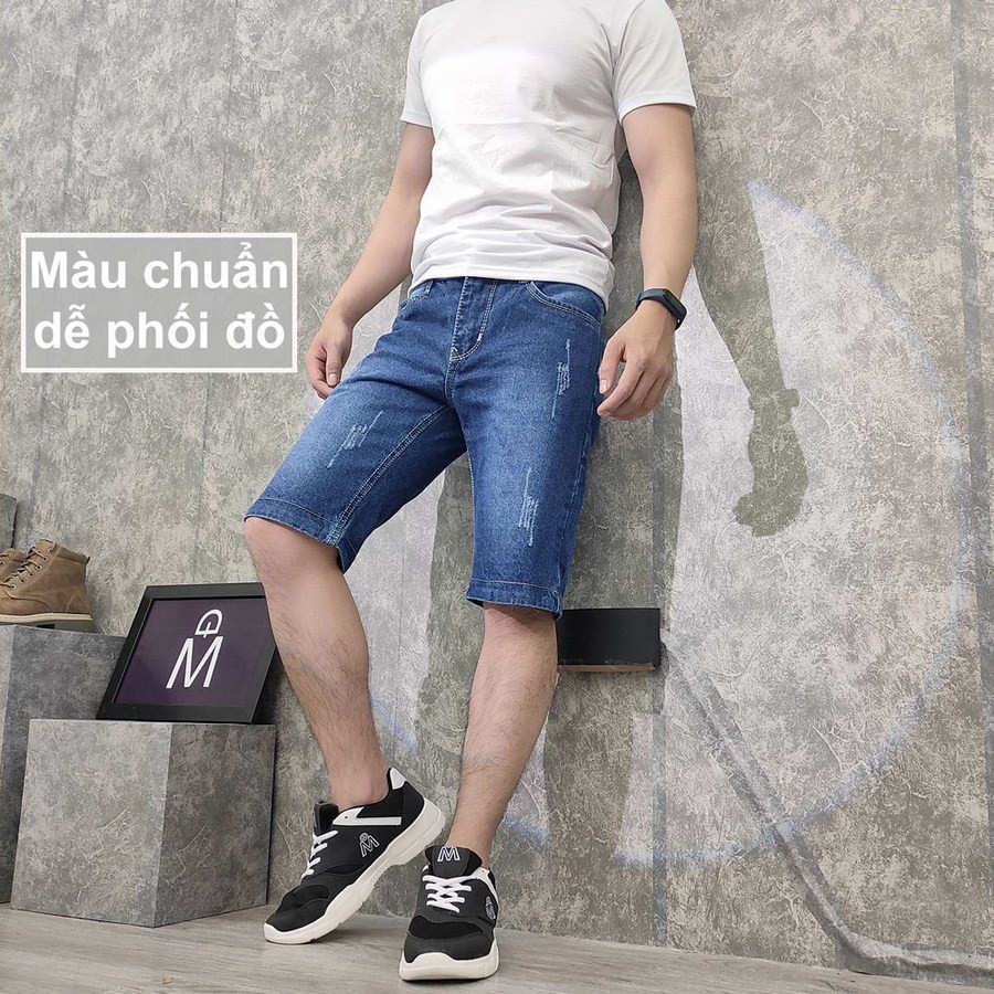 [Mã FAMAYMA2 giảm 10K đơn 50K] Quần short jean nam TS413 vải chất đẹp không phai màu đẹp Tronshop