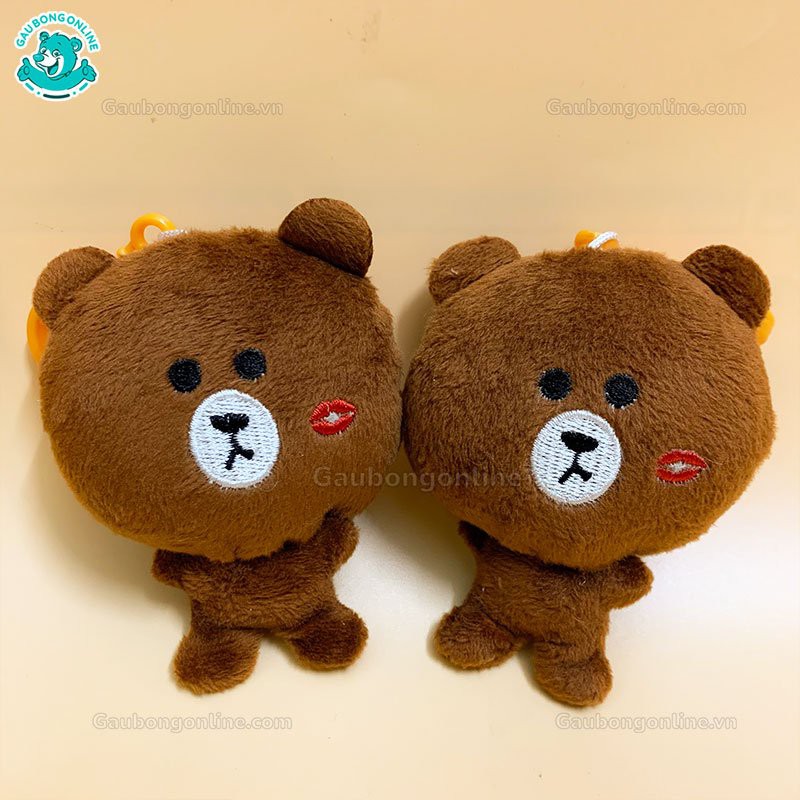 Móc Khóa Gấu Bông Brown và Thỏ Cony Cao Cấp Mềm Mịn