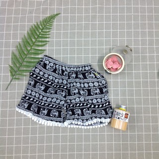 Quần short lanh thổ cẩm đen