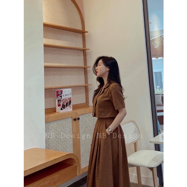 🌸 Đầm cổ vest dáng xoè màu ĐEN | HỒNG | XÁM HOT 🌸