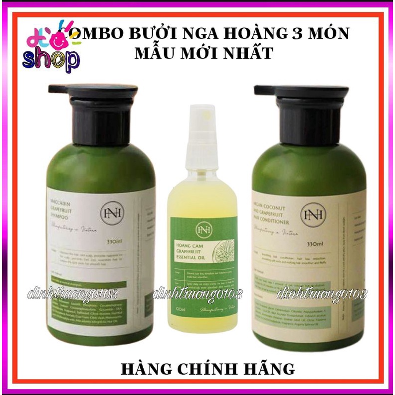 Tinh dầu bưởi Hoàng Cầm+Dầu gội bưởi MACCADIN+ Gel ủ bưởi Dừa Argan (Dầu Gội bưởi Nga Hoàng+Tinh dầu bưởi Nga Hoàng+gel)