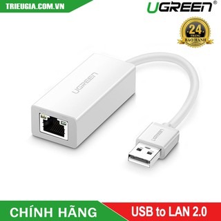 Cáp USB To Lan 2.0 Cho Macbook, Pc, Laptop Hỗ Trợ Ethernet 10/100 Mbps Chính Hãng Ugreen 20253 20254
